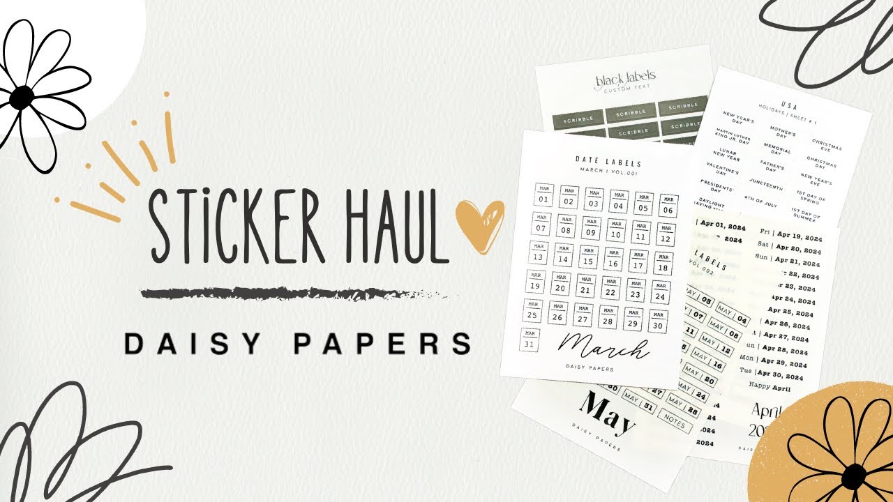 Functional Planner Stickers // Daisy Papers Haul Unboxing