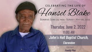 Celebration of Life Hansel Blake