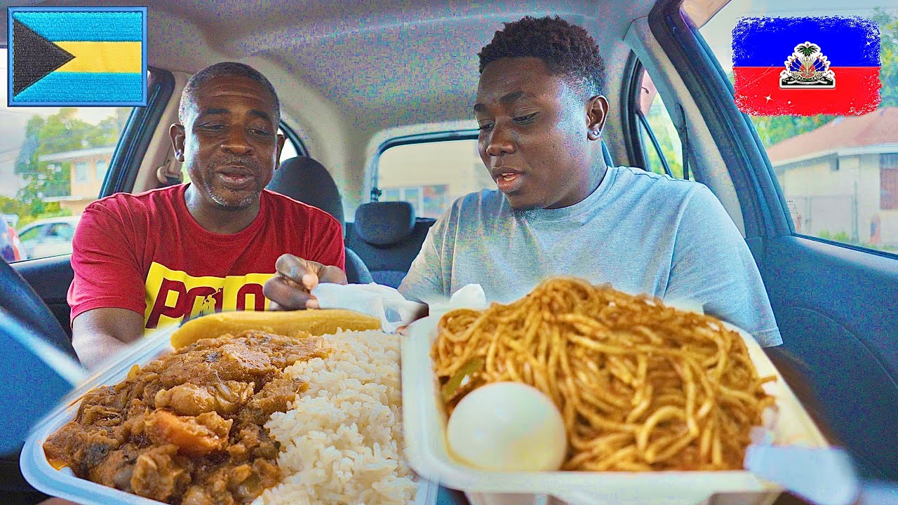 Trying Haitian Food in Nassau Bahamas