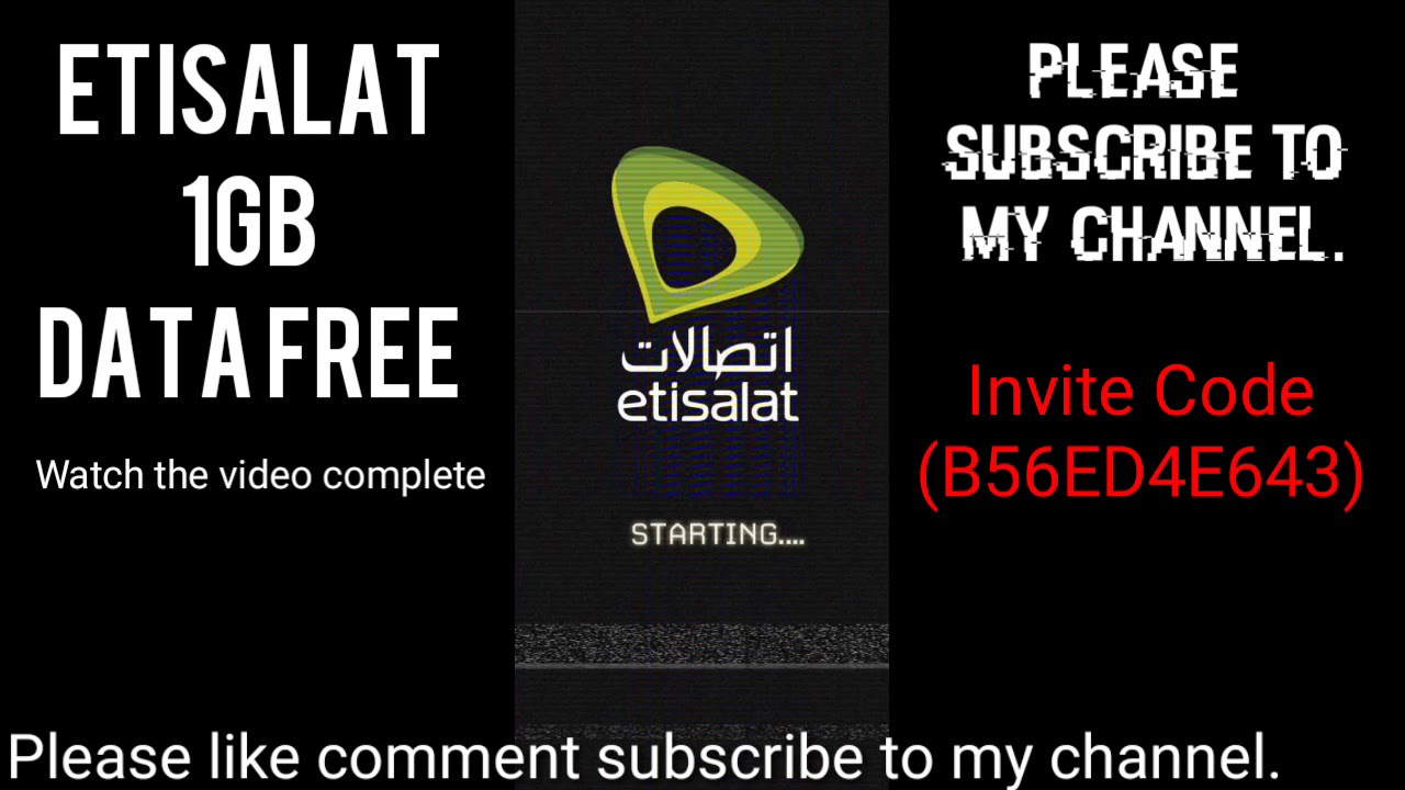 1GB data free etisalat application best offer 100 working follow this