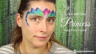 Princess Face Paint  | Quick Face Paint Tutorial | 2 Minute Face Paint