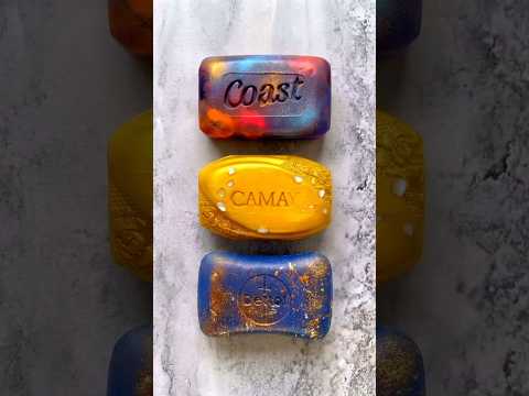 Glitter Soaps Set 😱🔥 Most Relaxing ASMR Sound 💆🏻‍♂️ #asmr #soapcutting #drysoap #shorts