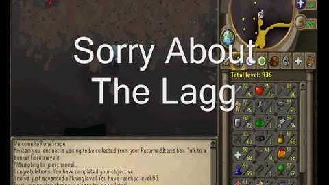 Getting 85 mining with runite ore