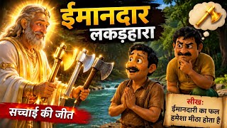 ईमानदार लकड़हारा | honest woodcutter| Moral Stories in Hindi | Hindi Kahani