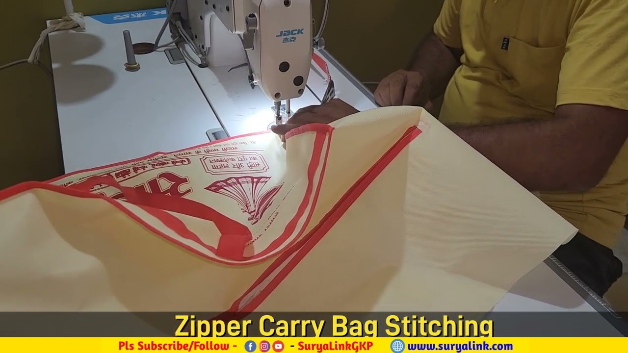 Non Woven Lahnga Carry Bag with Zipper  Stitching 