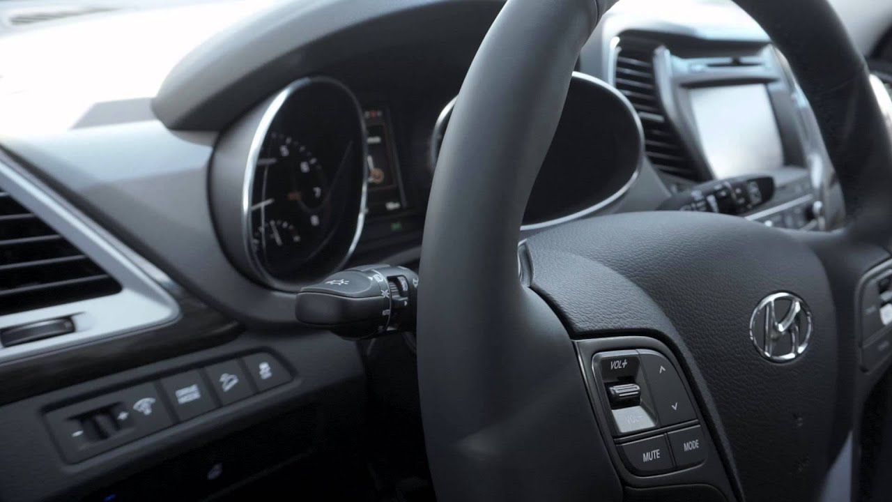2017 Hyundai Santa Fe Sport Telescopic steering Wheel YouTube