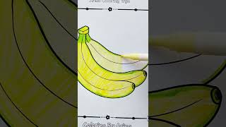 Banana Coloring Page 🍌 | Easy & Fun Coloring for Kids | #shorts