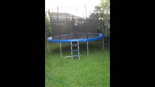 Slow motion trampoline skills