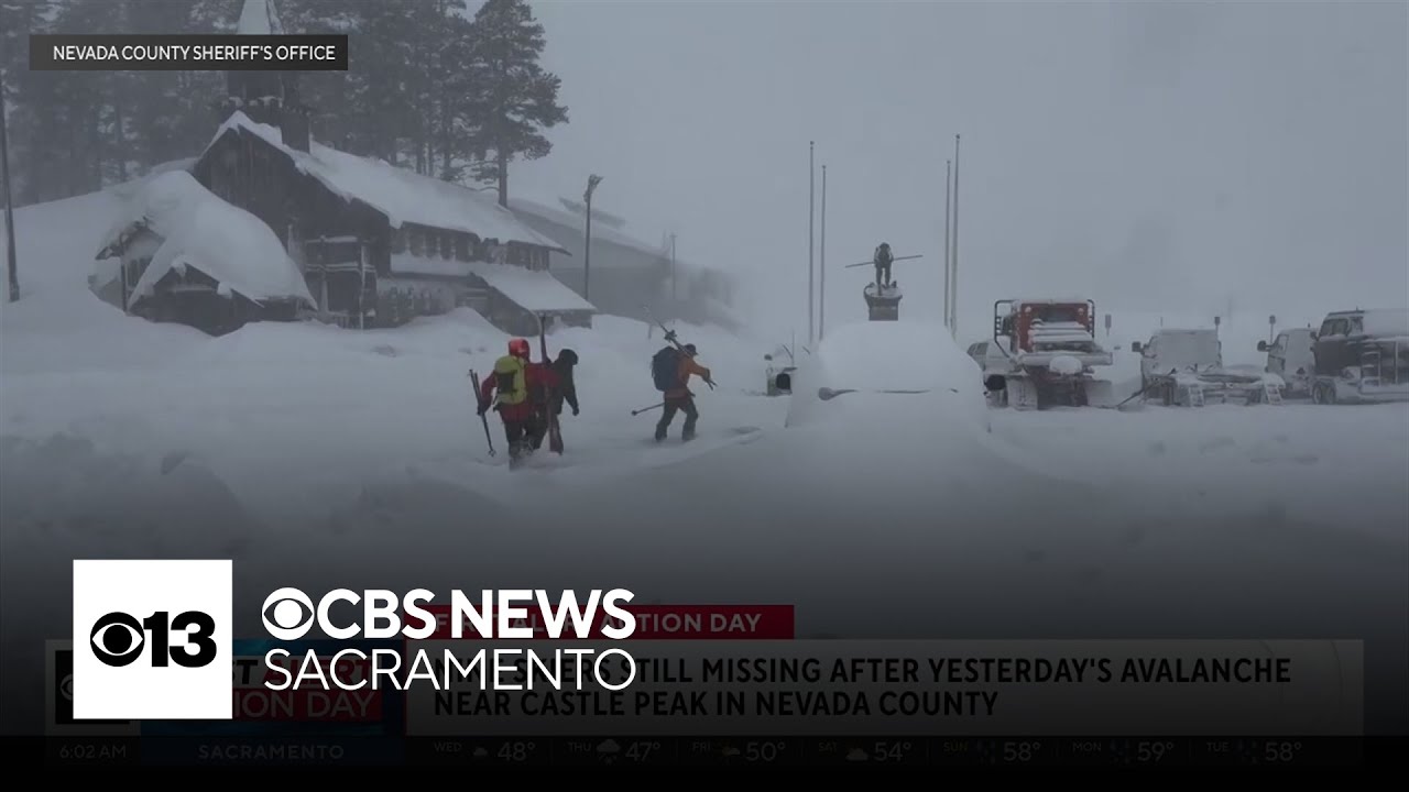 Search crews using break in storm to intensify search for 9 skiers missing after avalanche