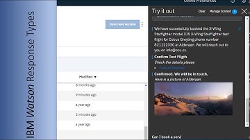 IBM Watson Assistant Dialog Response Types
