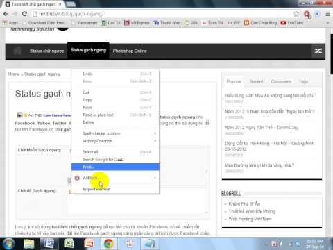 Video Cách viết stt và cmt chữ gạch ngang trên facebook - youtube