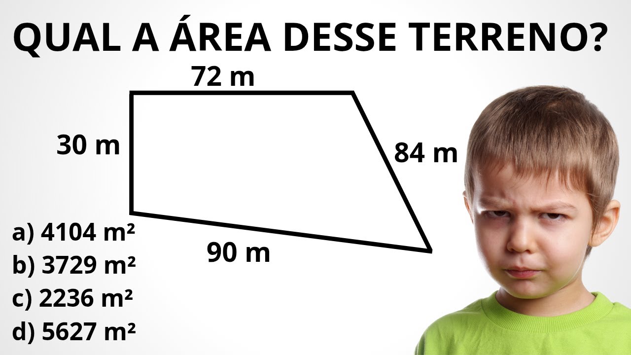 COMO CALCULAR A ÁREA DESSE TERRENO?