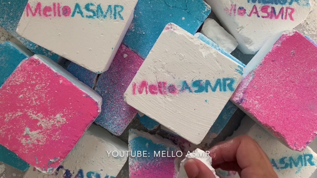 Hand Crushing 16 BLOCKS of BSN Gymchalk | ASMR | Anxiety/Stress Relief | Sleep Aid |