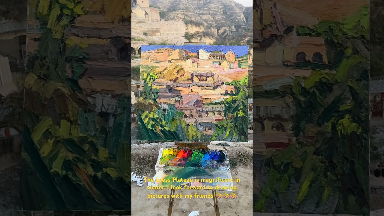 The Loess Plateau is magnificent in winter. I look forward to drawing pictures with my friends 🎨🎨