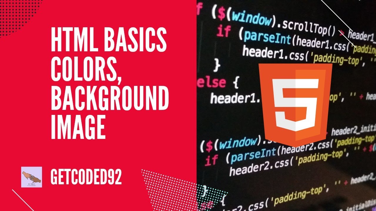 HTML BASICS | COLORS & BACKGROUND IMAGE IN HTML | CLASS 7 - YouTube
