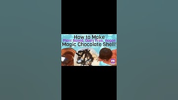 How to make Magic Shell Chocolate hardens on ice cream, frozen fruit, ect. vegan #Short #Shorts