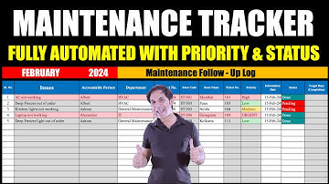 𝐌𝐀𝐈𝐍𝐓𝐄𝐍𝐀𝐍𝐂𝐄 𝐓𝐑𝐀𝐂𝐊𝐄𝐑 𝐢𝐧 𝐄𝐱𝐜𝐞𝐥 𝟐𝟎𝟐𝟒 / 𝐂𝐨𝐦𝐩𝐥𝐚𝐢𝐧𝐭,𝐌𝐚𝐢𝐧𝐭𝐞𝐧𝐚𝐧𝐜𝐞 𝐋𝐎𝐆 𝐒𝐇𝐄𝐄𝐓 / 𝐒𝐧𝐚𝐠 𝐋𝐢𝐬𝐭