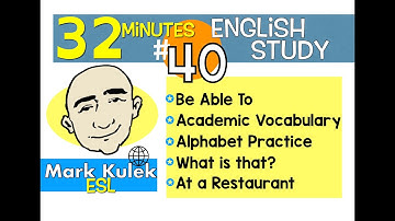 English Practice Series - in a restaurant + more (#40) | Mark Kulek - ESL