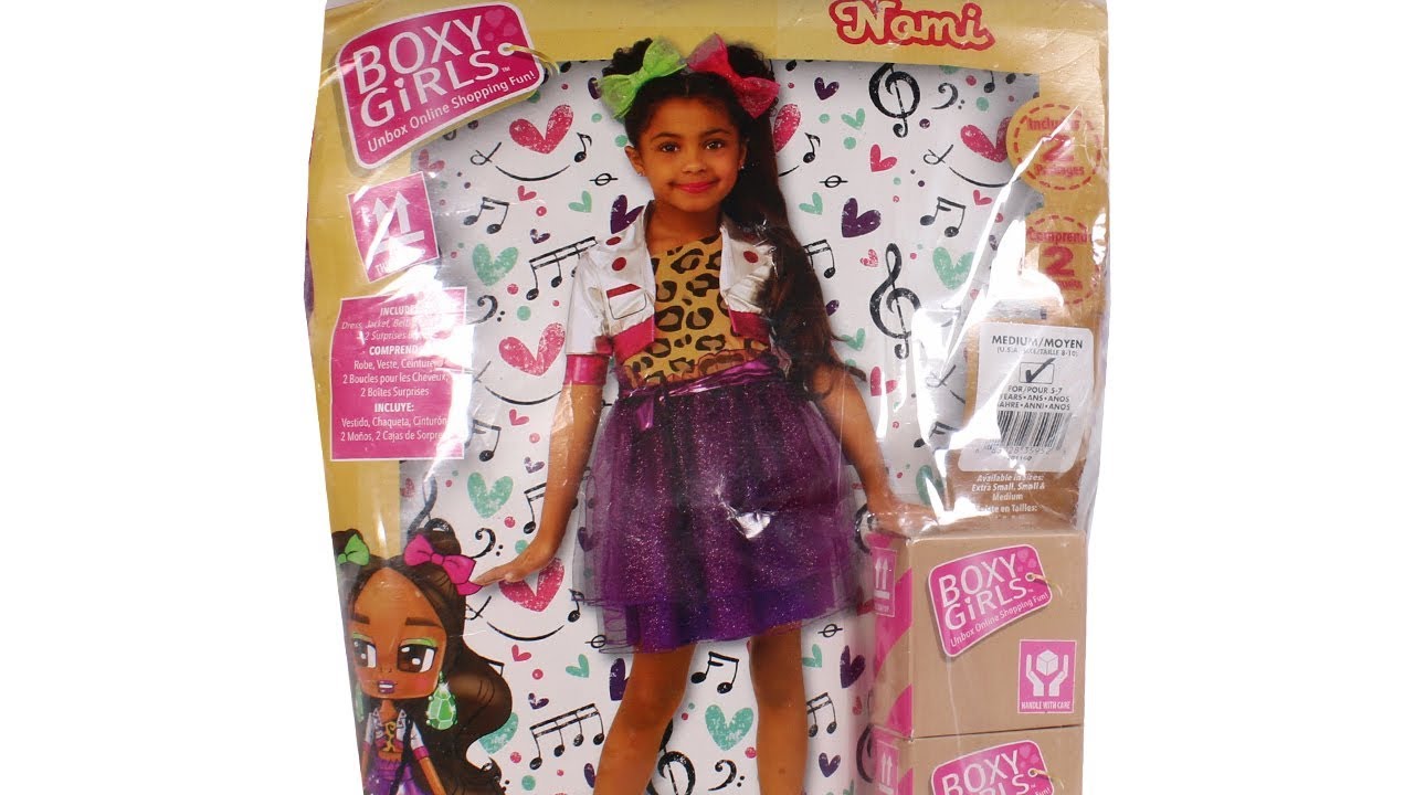 Boxy Girls Nomi Halloween Costume with Blind Boxes Unboxing Toy Review