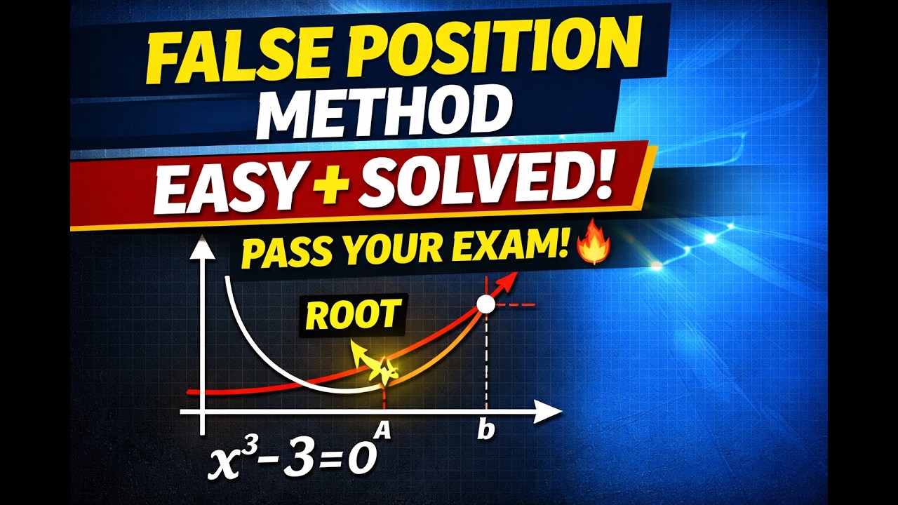 False Position Method (Regula Falsi) Explained | Step-by-Step with ...