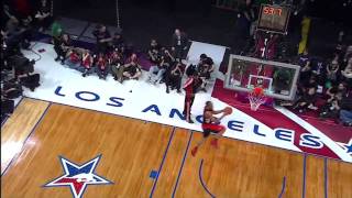 DeMar DeRozan From Behind the Backboard and Threw the Legs Dunk(2-19-2011 NBA Dunk Contest)