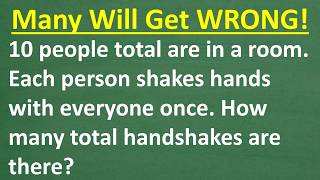 10 People TOTAL Are in a Room… The Handshake Puzzle That Confuses Almost Everyone! Can You Solve It?