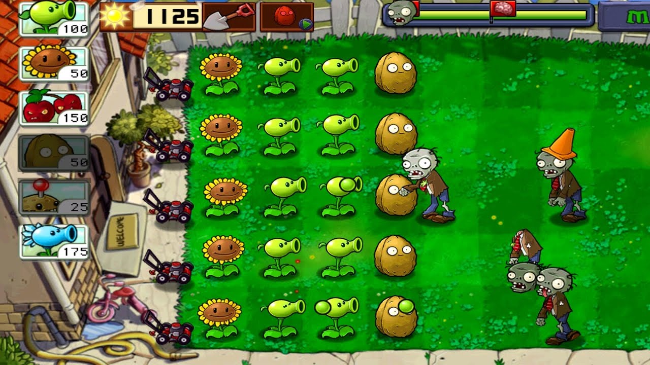 Plants vs Zombies lets play pt 1 - YouTube