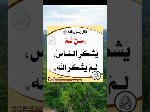 من لم يشكر الناس لا يشكر الله ادعمنا بلايك والاشتراك في القناة