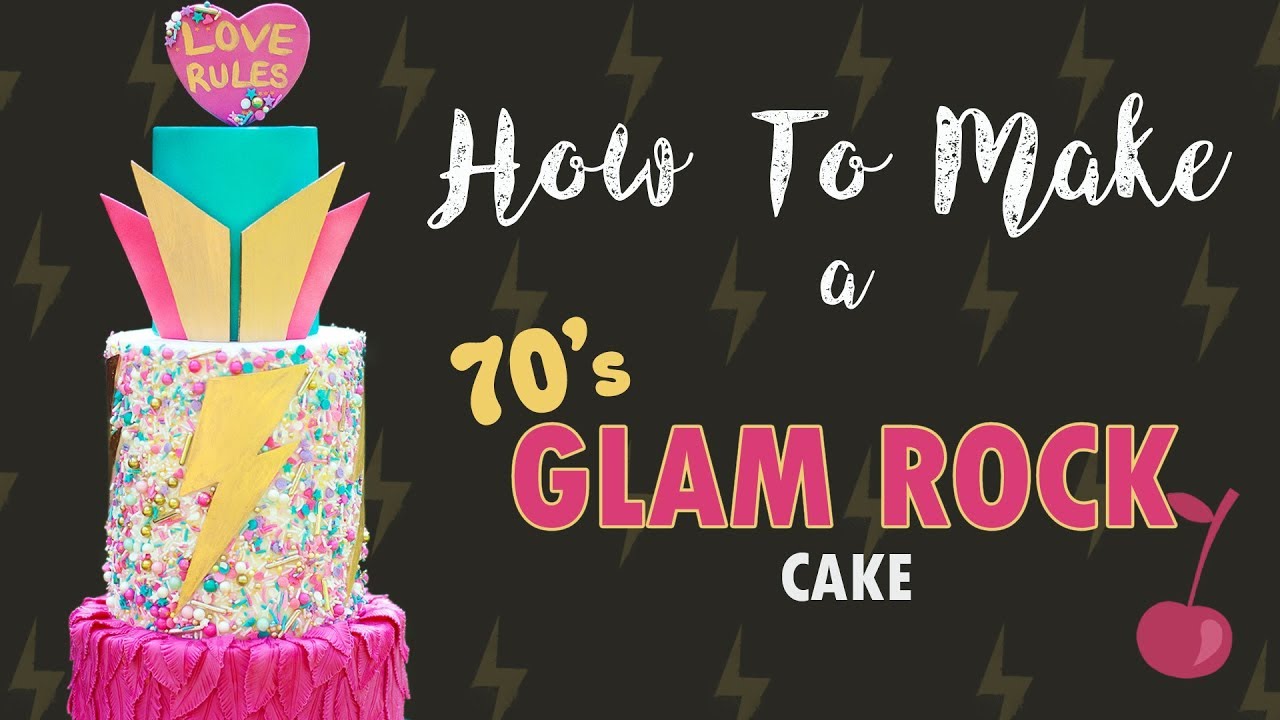 70's Glam Rock Wedding Cake | How To | Cherry School