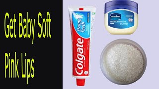 Toothpaste Vaseline & Sugar Beauty Tips for get soft baby Pink Lips | Natural Beauty Hacks for lips screenshot 5