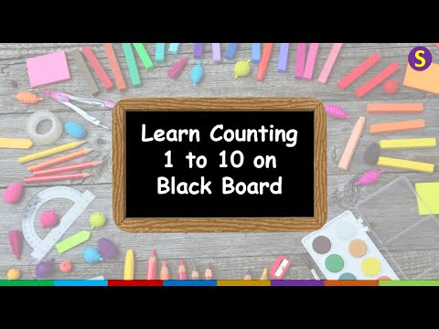 Learn Counting from 1 to 10 on Black Board - Sparkling Buzz Kids