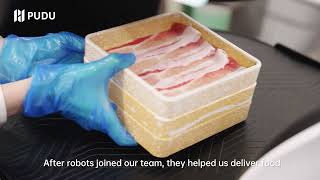 Japanese Hotpot Meal Delivery – Bellabot#automation #robot #restaurant