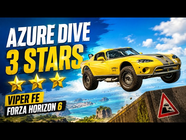 Forza Horizon 6 Azure Dive Danger Sign 3 Stars! 1999 Dodge Viper