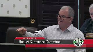 Budget & Finance Committee - April 9, 2026