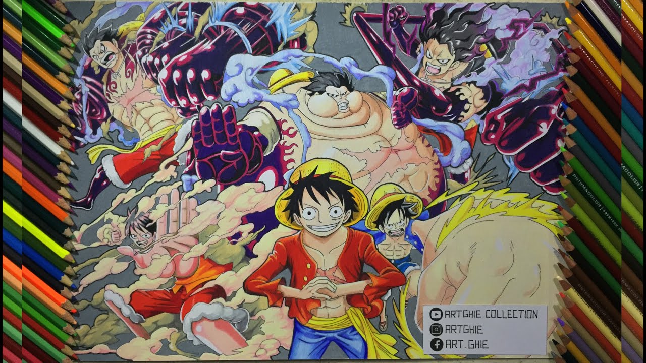 Drawing Luffy  All Gears - ONE PIECE 