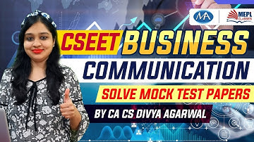 CSEET business communication mock test papers  Free Revision | cseet mohit agarwal