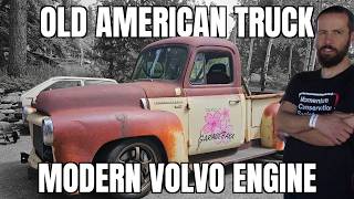 Old American Truck Modern Volvo Engine - 236