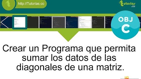 POO + arrays + Objective C (suma datos diagonales matriz)