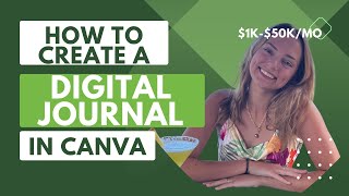 How To Create A Digital Journal Canva // Digital Products Guide // How To Sell Digital Products Etsy