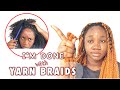 I WILL NEVER MAKE YARN BRAIDS AGAIN...😰🤒|| BRAIDS TAKEDOWN FOR LONG NATURAL HAIR