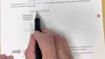Degrees and Turning Points of Polynomial Functions