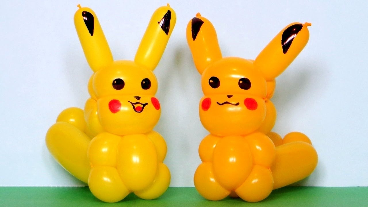 Pikachu pokemon of balloons - twisting tutorial (Subtitles) 