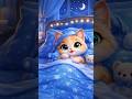 Cute green-eyed cat getting ready to sleep in a cozy blue bed 💙🐱 #cuteanimals #kidsvideo #forkids