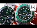 MINI VERSUS: Rolex Submariner "Hulk"  vs Oris Aquis Date 116610LV  733 7730 4157-07 8 24 05PEB