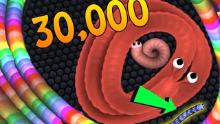 【DE Jun】Slither.io 30000+ 貪食蛇 3萬積分實況 (Brutal Kill Compilation)