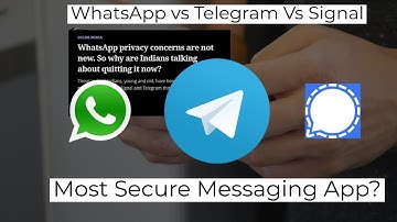 WhatsApp vs Signal vs Telegram | Most Secure Messaging App?
