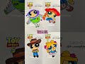 Drawing Buzz x Jessie, Woody x Bo Peep in different Levels #drawing #art #shorts #howtodraw