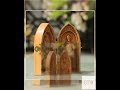 Virgin Mary and Saint Joseph Catholic Diptych Handmade Christian Gift Holy Family Wood Art for Ho...