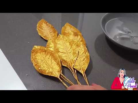 Christmas branches with kitchen paper and silicone