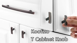 Koofizo T Cabinet Knob - Oil Rubbed Bronze Pull Handle, High quality cabinet  handle for your home